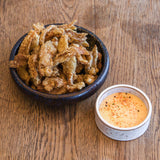 07. Sprøde østershat svampe tempura - Crispy oyster mushroom tempura