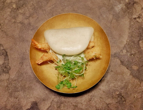 12 Prawn tempura with wasabi mayonnaise 1 pcs